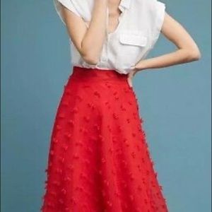 Red Anthropologie Stylekeepers Marlow Midi skirt